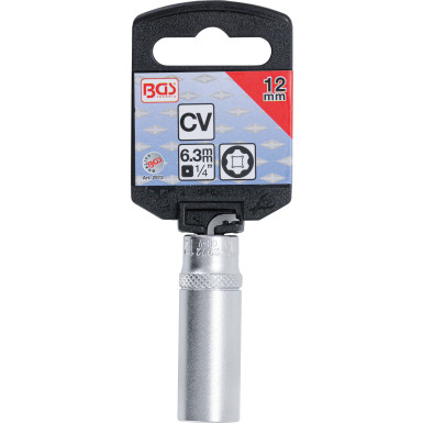 BGS Steckschlüssel-Einsatz Super Lock, tief | Antrieb Innenvierkant 6,3 mm (1/4"""") | SW 12 mm | 2972