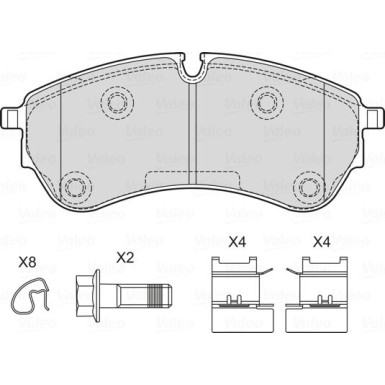 VALEO Bremsbeläge 601762