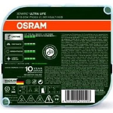 D1S 35W PK32d-2 Ultra Life 10 Jahre Garantie 2st. HCB Osram | XENARC Ultra Life | 66140ULT-HCB