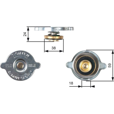 GATES Deckel schließen, Kühler RC115