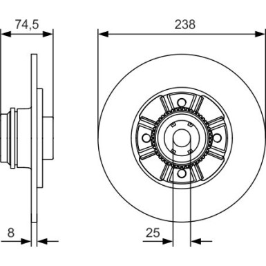 Bremsscheibe | RENAULT 19 88-01 | 0 986 479 A48 Bremsscheibe | RENAULT 19 88-01 | 0 986 479 A48