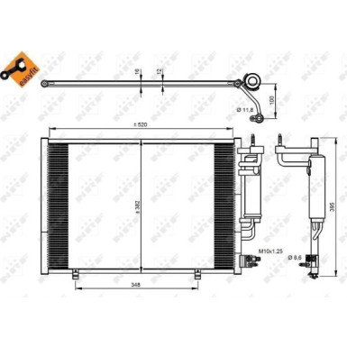Kondensator, Klimaanlage EASY FIT 350205