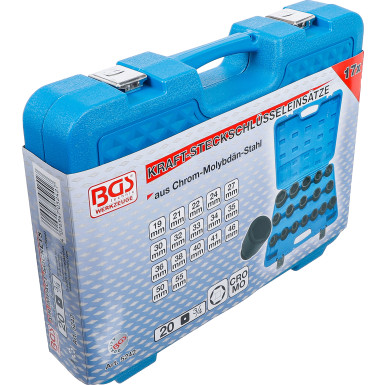 BGS Kraft-Steckschlüssel-Einsatz-Satz | Antrieb Innenvierkant 20 mm (3/4"""") | SW 19 - 55 mm | 17-tlg | 5242