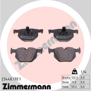 ZIMMERMANN Bremsbeläge | 23448.170.1