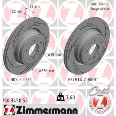 ZIMMERMANN Bremsscheibe 150.3450.53 BLACK Z