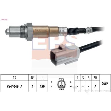 Lambdasonde Made in Italy - OE Equivalent 1.998.356