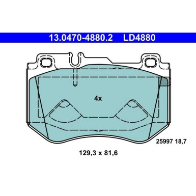 Bremsbelagsatz Db P. W205/S205/C205/A205 1,6-3,0 14- Keramik | 13.0470-4880.2