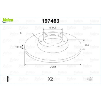 VALEO Bremsscheibe 197463