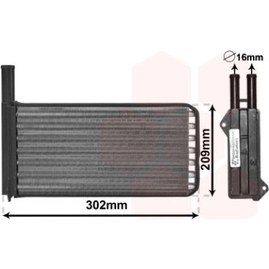 VAN WEZEL Wärmetauscher, Innenraumheizung 18006154