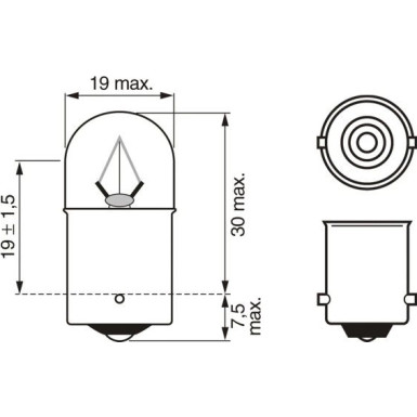 1 987 302 505 Glühlampe, Umriss-/Begrenzungsleuchte Trucklight WS 1 987 302 505 Glühlampe, Umriss-/Begrenzungsleuchte Trucklight WS