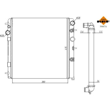 NRF Kühler, Motorkühlung 50447A