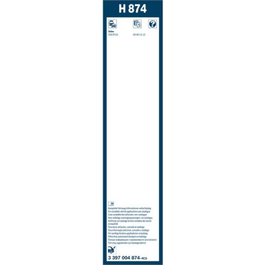 BOSCH | Wischerblatt H874 | TWIN-Standard | 3397004874
