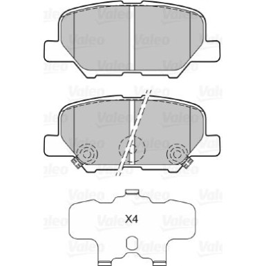 VALEO Bremsbeläge 601361