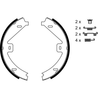 0 986 487 752 Bremsbackensatz, Feststellbremse