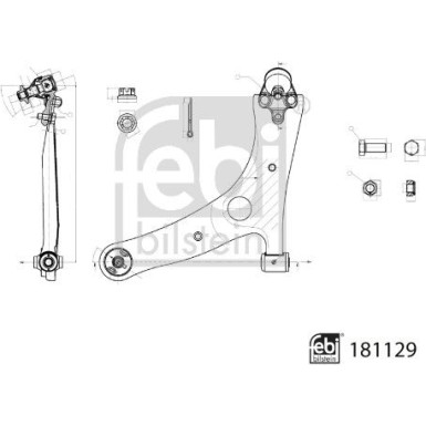 LENKER, RADAUFHÄNGUNG FE181129