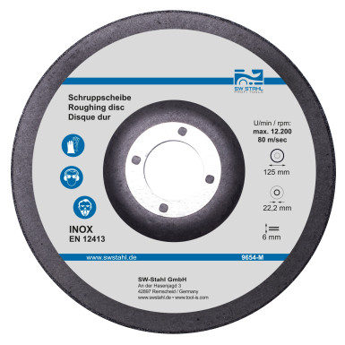 9654-M SW-Stahl Schruppscheibe-Metall