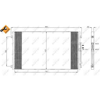 Kondensator, Klimaanlage EASY FIT NRF35383