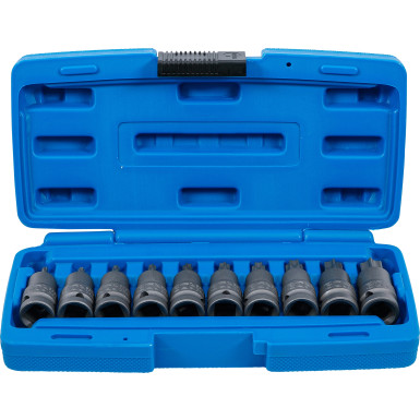 BGS Kraft-Bit-Einsatz-Satz | Antrieb Innenvierkant 12,5 mm (1/2"""") | T-Profil (für Torx) T20 - T70 | 10-tlg | 5097