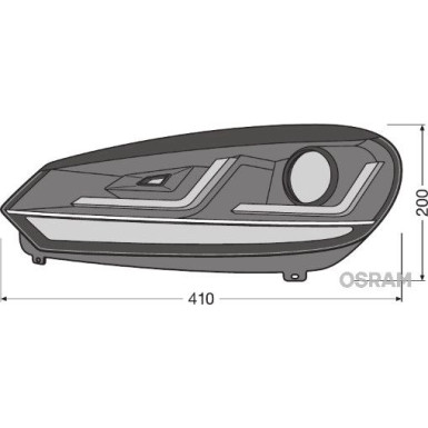 Osram | Scheinwerfer LEDriving XENARC GTI für Golf VI LED-Tagfahrlicht und D8S Xenon 2 St | LEDHL102-GTI