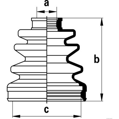 J2884017 Faltenbalgsatz, Antriebswelle