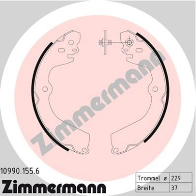 ZIMMERMANN Bremsbacken | 10990.155.6