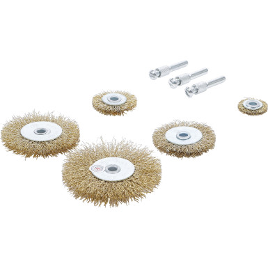 BGS Stahldraht-Bürsten-Satz Ø 25 - 75 mm 8-tlg BGS Do it yourself 50908