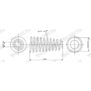 MONROE Fahrwerksfeder SP3743 MONROE Fahrwerksfeder SP3743