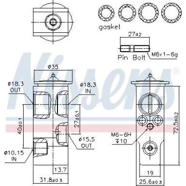 Expansionsventil Jaguar XJ 10 FIRST FIT 999385