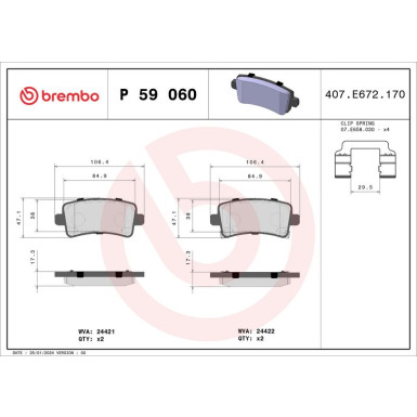 BREMBO Bremsklötze HA OPEL Insignia PRIME LINE P 59 060