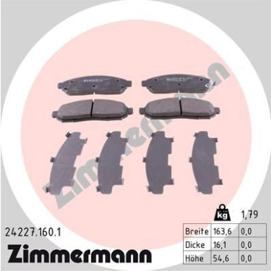 ZIMMERMANN Bremsbeläge ZIMMERMANN Bremsbeläge