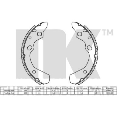 Bremsbacken Mazda 323 | 2732500