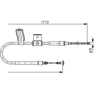Handbremsseil re | FIAT Strada | 1987477829