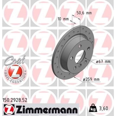 Bremsscheibe HA Sport MINI 13 SPORT Z 150.2928.52