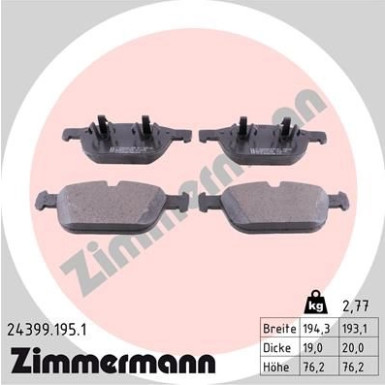 ZIMMERMANN Bremsbeläge