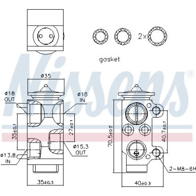 Expansionsventil BMW 1 E87 04 FIRST FIT 999221