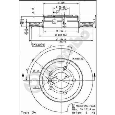 76 481 019 Bremsscheibe VA VOLVO S40,MITS Carisma 98 PRIME LINE - UV Coated 09.7720.11