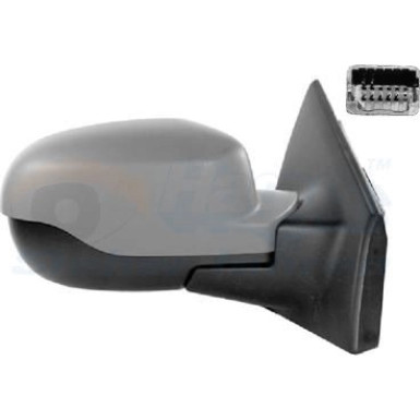 Aussenspiegel re. elek. Verstell. bhz Renault Clio konvex, 7Pins, S.Temp.,g. OE 7701071866 HAGUS