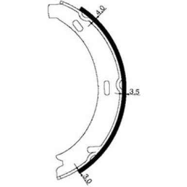 91057100 Bremsbackensatz, Feststellbremse