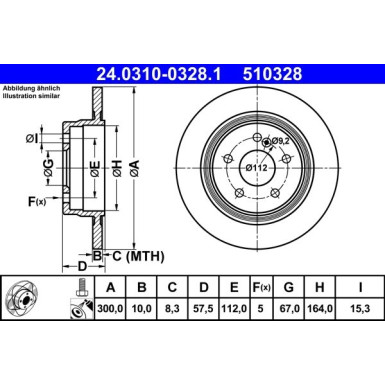 Bremsscheibe Db T. W204/S204/C207/A207 07- Power Disc PowerDisc 24.0310-0328.1