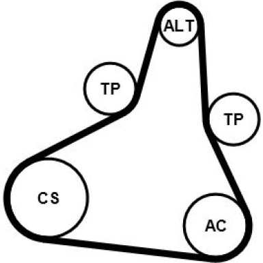 CONTINENTAL CTAM Keilrippenriemensatz 6PK1073 EXTRA K1