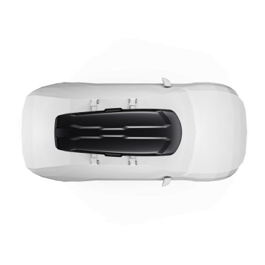 Thule Box Vector Alpine schwarz Metallic - 613501 | L-228 B-88,5 H-32, 380 Liter, 75kg