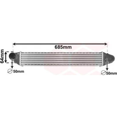 VAN WEZEL Ladeluftkühler 58004248
