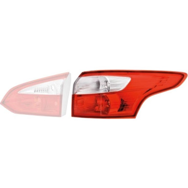 HECKLEUCHTE R 12 V HELLA | FORD FOCUS KOMBI 7,10-10,14 | 2VA 354 995-121