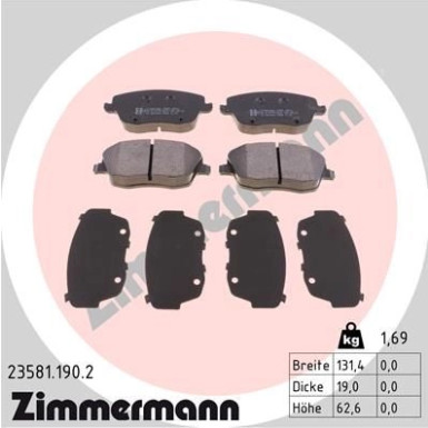 ZIMMERMANN Bremsbeläge
