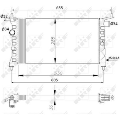 Kühler, Motorkühlung | 50551 Kühler, Motorkühlung | 50551