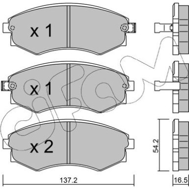 CIFAM Bremsbelagsatz, Scheibenbremse | 822-518-0