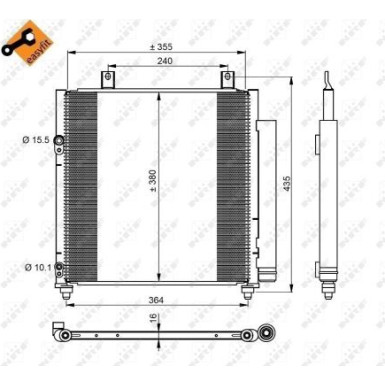 Kondensator, Klimaanlage EASY FIT 350221