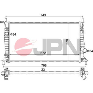 JPN Kühler, Motorkühlung 60C9071-JPN