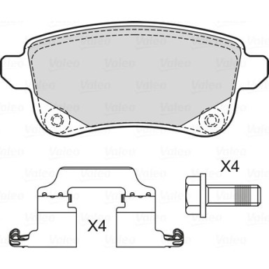 VALEO Bremsbeläge 601706