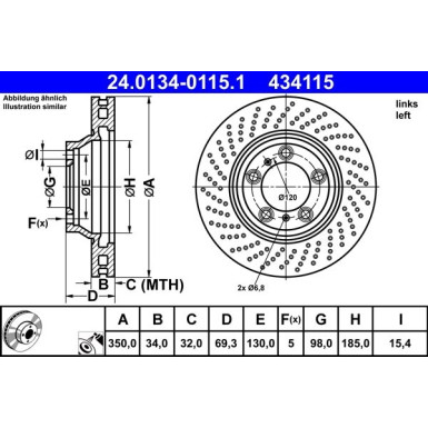 Bremsscheibe | 24.0134-0115.1